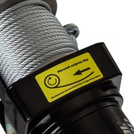 Troliu electric 12V Mar-Pol RQ2000 pentru ATV, quad și plug, cablu de oțel 15 m, tracțiune maximă 907 kg - Img 3