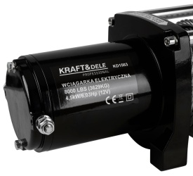 Troliu electric auto 12V KraftDele KD1563, 8000 lbs / 3629 kg, cu cablu de oțel 28 m, telecomandă și husă - Img 11