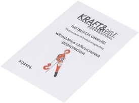 Troliu manual cu lanț și clichet KraftDele KD3506, 750 kg, cursă 2 m, pentru ridicare și tragere sarcini - Img 10