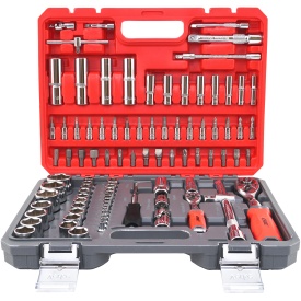 Trusă chei tubulare MaxRom 94 piese cu valiză, set profesional din oțel Cr-V pentru service auto și atelier - Img 2