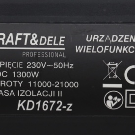 Unealtă multifuncțională oscilantă KraftDele 1300W KD1672-Z pentru șlefuire, tăiere, răzuire și finisare de precizie - Img 3