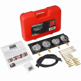 Vacuummetru pentru sincronizarea carburatoarelor KraftDele KD12537, set profesional cu 4 manometre și adaptoare - Img 2