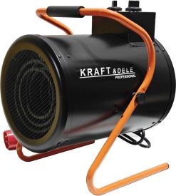 Aerotermă electrică profesională KraftDele KD11724, 10 kW, 400V, cu termostat, pentru atelier, depozit și șantier