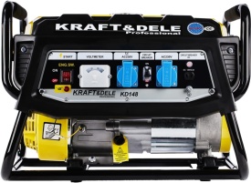Agregat de curent pe benzină KraftDele KD148, 3500W, 230V/12V, generator monofazat pentru alimentare de rezervă
