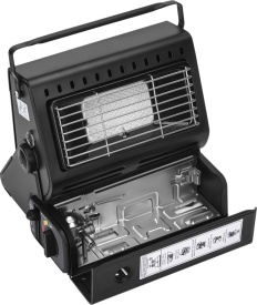 Aragaz și încălzitor turistic pe gaz 2 în 1 KraftDele KD11743, aprindere piezo, 1,8 kW, compact pentru camping și deplasări - Img 2