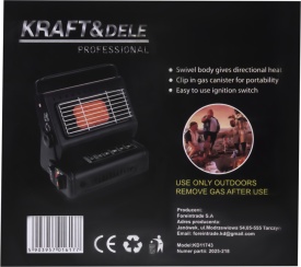 Aragaz și încălzitor turistic pe gaz 2 în 1 KraftDele KD11743, aprindere piezo, 1,8 kW, compact pentru camping și deplasări - Img 12