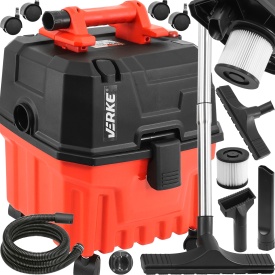Aspirator industrial umed-uscat 15L 1400W MaxRom, cu filtru HEPA și priză pentru scule electrice
