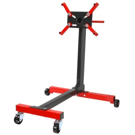 Cărucior montaj motor Mar-Pol 450 kg 1000 lbs, cu suport rotativ reglabil și roți pentru atelier auto - Img 5