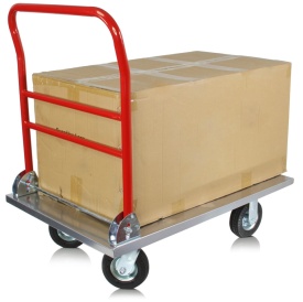 Cărucior platformă pentru transport Mar-Pol M80088, capacitate 500 kg, mâner pliabil și 4 roți pentru marfă, colete și mobilier - Img 4