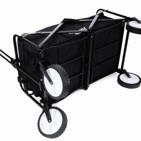 Cărucior transport pliabil 130L KraftDele KD3088, cadru din oțel, roți pline din cauciuc, mâner reglabil - Img 6