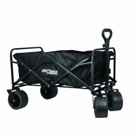 Cărucior transport pliabil 160 L KraftDele KD3089, cu structură din oțel, roți din cauciuc și frână pe roțile din față - Img 5
