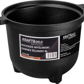 Ceaun din fontă 8L KraftDele KD4186 cu capac și picioare detașabile, pentru gătit la foc deschis și preparate tradiționale - Img 7