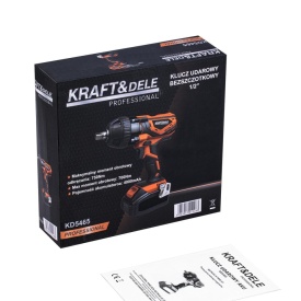 Cheie de impact cu acumulator 21V KraftDele KD5465, motor fără perii, 1/2 inch HEX, cuplu maxim 750 Nm - Img 11