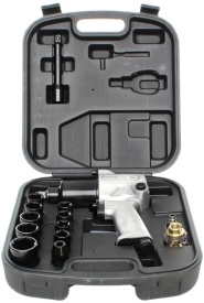 Cheie de impact pneumatică KraftDele KD1424 1/2 inch, 569 Nm, set 17 piese cu tubulare CrV și valiză - Img 1