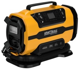 Compresor Auto 12V / 230V 150 PSI cu Lanternă LED & Mod Suflantă – Dual Power | KraftDele KD3441