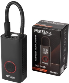 Compresor Auto cu Acumulator 4000mAh 85W + Lanternă LED – Silențios 60dB, LCD, USB-C | KraftDele KD5499 - Img 4