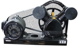 Compresor cu motor JN2090 M806831 – 2 cilindri, 4kW, debit 600 l/min, 10 bar, răcire pe curea, trifazic 400V, butelie 150-200L