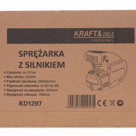 Compresor de aer electric KraftDele KD1297, 10 bar, 2500 W, debit 220 l/min, pentru atelier, garaj și lucrări tehnice - Img 12