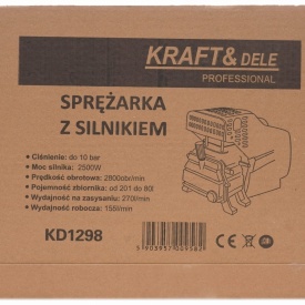 Compresor de aer electric KraftDele KD1298, 270 l/min, 10 bar, 2500 W, pentru atelier, garaj și lucrări de întreținere - Img 11