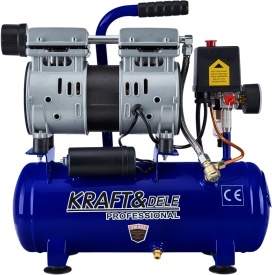 Compresor de aer fără ulei KraftDele KD4098, rezervor 9L, 550W, debit 155 L/min, compact pentru garaj și atelier - Img 6