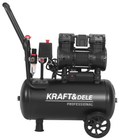 Compresor Fără Ulei 24L 1450W 249L/min 8 Bar – Profesional, Mobil, Ideal pentru Atelier & Stomatologie | KraftDele KD4081 - Img 2