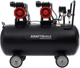 Compresor fără ulei KraftDele KD1387, 100L, 2 x 1500W, 8 bar, debit 290 L/min, pentru atelier, service și garaj - Img 12