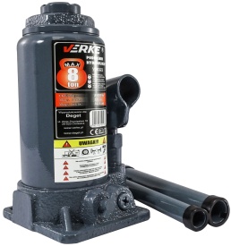Cric hidraulic tip butelie 8T MaxRom V80121, compact, robust, pentru service auto, vulcanizare și lucrări în garaj - Img 3