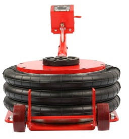 Cric pneumatic tip pernă 6T Mar-Pol M80128, podnoșnik auto cu 3 burdufuri, înălțime max. 40 cm - Img 4