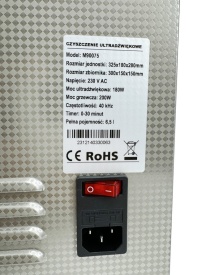 Cuva de curățare cu ultrasunete Mar-Pol 6,5L, 40 kHz, 180W, cu încălzire 200W și timer, pentru piese și componente - Img 7