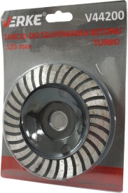 Disc diamantat tip cupă turbo VERKE 125 mm pentru șlefuirea betonului, pietrei, granitului și cărămizii - Img 8