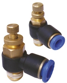 Drosel pneumatic SL CONECTOR PLASTIC TIP L CU REGLAJ DEBIT 1/4'' 8mm MA0118.06 – Kraft&Dele