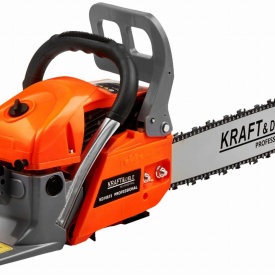 Drujbă pe benzină KraftDele KD10613, 5,9 CP, cu lame de 16 și 18 inch, set complet pentru tăiere lemn și lucrări intense - Img 2