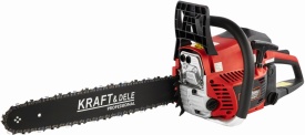 Drujbă pe benzină KraftDele KD5017, 5,9 CP, lamă 45 cm, pornire ușoară EASY START pentru tăiere lemn și lucrări solicitante