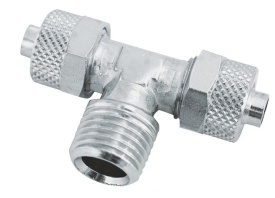 Fiting aer comprimat tip T exterior 1/8" imbinare furtun 8x6mm MA0193.20