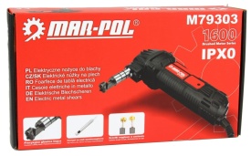 Foarfecă electrică pentru tablă Mar-Pol M79303, 1600 W, cap rotativ, pentru tăieri drepte și curbe în tablă - Img 6
