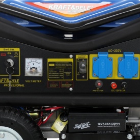 Generator de curent monofazat KraftDele KD144, 3000W, 230V/12V, benzina, pornire electrică și manuală - Img 12