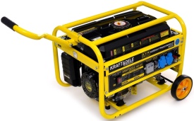 Generator de curent pe benzină KraftDele KD125, 3800 W, 230 V + 12 V, motor 4 timpi, cu roți și mâner pentru transport - Img 6