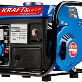 Generator electric monofazat KraftDele KD109N 1200W, 230V și 12V, portabil, cu pornire manuală