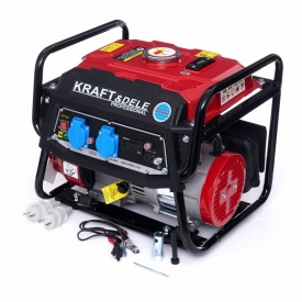 Generator electric monofazat pe benzină KraftDele KD150, 1500W, 230V/12V, motor 4 timpi 3 CP, portabil - Img 3