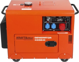 Generator profesional DIESEL 230V/400V KraftDele KD3241 – 6,5/7 kW, Cabanizat Silențios, ATS Inclus, Pornire Electrică - Img 9