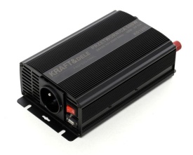 Invertor auto KraftDele KD1252 12V/24V la 230V, 500W continuu, 1000W vârf, cu USB și protecții multiple