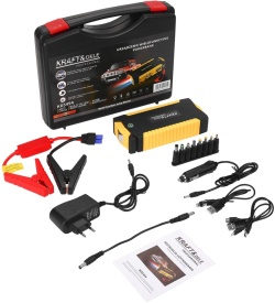 Jump Starter și Powerbank Multi-funcțional KraftDele KD5494 – 16.800 mAh, 600A, Compresor, Lanternă SOS, Ciocan de siguranță, Trusă completă - Img 7