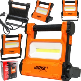 Lampă proiector LED COB 20W 230V MaxRom V87536, 2000 lm, suport reglabil 180°, protecție IP54, pentru atelier, garaj și șantier - Img 1