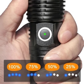 Lanternă LED din aluminiu 1300 lm cu acumulator 4000 mAh MaxRom, autonomie extinsă și rază de iluminare până la 190 m - Img 10