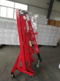 Macara de atelier hidraulică Mar-Pol M80405, capacitate maximă 2T, braț reglabil, pliabilă, cu 6 roți pentru service și garaj - Img 8