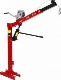 Macara hidraulică de atelier cu troliu KraftDele KD12687, braț telescopic, rotire 360°, capacitate maximă 450 kg - Img 2