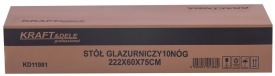 Masă glazurnic profesională pliabilă KraftDele KD11981, 222 x 60 x 75 cm, 10 picioare, sarcină maximă 1000 kg - Img 11