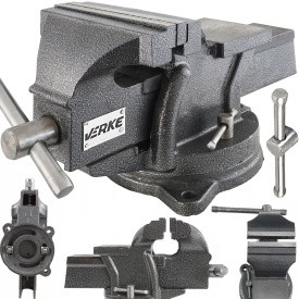 Menghină rotativă de banc 150 mm cu nicovală, corp din fontă, pentru atelier mecanic și lucrări de fixare precise MaxRom V88002