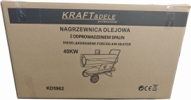 Nagrzewnică cu motorină 40 kW KraftDele KD5962, încălzire directă pentru hală, atelier, depozit și șantier - Img 10
