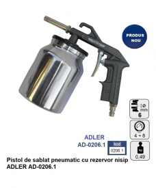 Pistol de sablat pneumatic cu rezervor nisip ADLER AD-0206.1 – Kraft&Dele